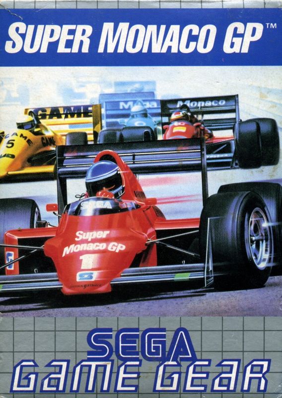 Super Monaco GP box art for Sega Game Gear